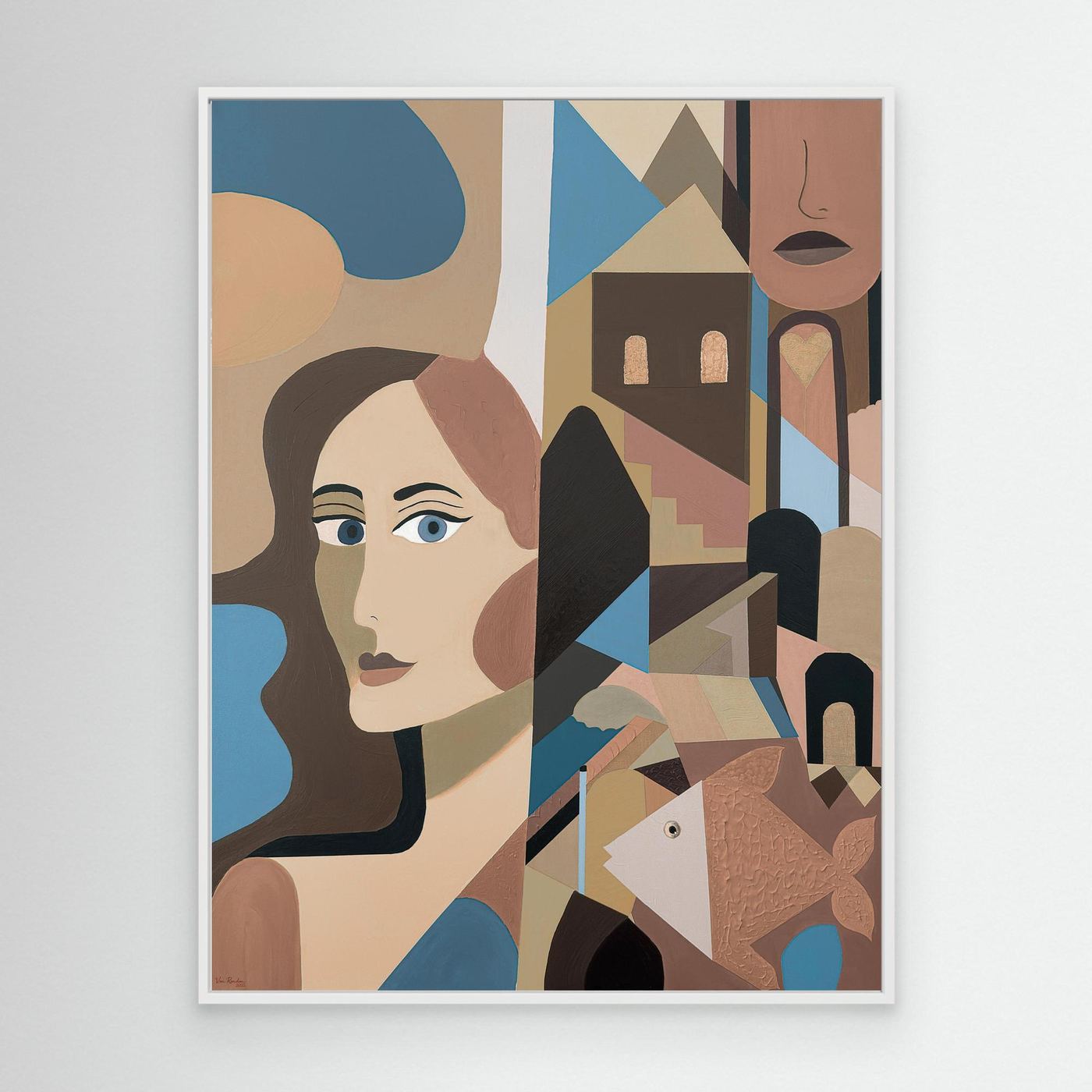Annabeth Neutral Veil - Canvas Print