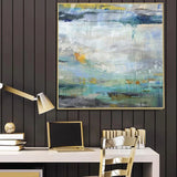 Silent Horizon — Hand-Painted Textured Abstract Landscape