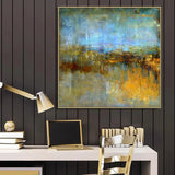Silent Horizon — Hand-Painted Textured Abstract Landscape