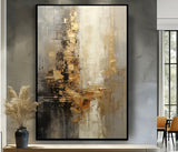 Aurum Flow — Hand-Painted Abstract Canvas