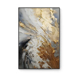 Aurum Flow — Hand-Painted Abstract Canvas