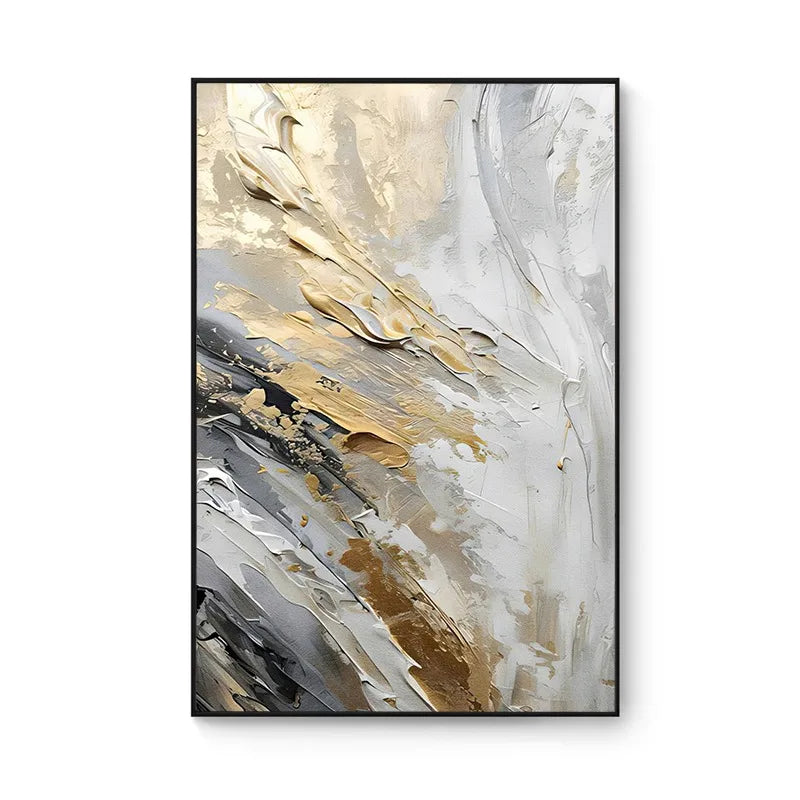 Aurum Flow — Hand-Painted Abstract Canvas