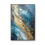 Aurum Flow — Hand-Painted Abstract Canvas