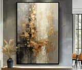 Aurum Flow — Hand-Painted Abstract Canvas