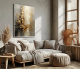 Aurum Flow — Hand-Painted Abstract Canvas