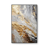 Aurum Flow — Hand-Painted Abstract Canvas