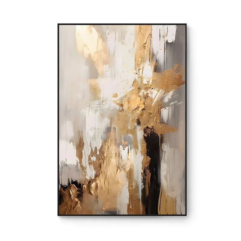 Aurum Flow — Hand-Painted Abstract Canvas