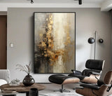 Aurum Flow — Hand-Painted Abstract Canvas