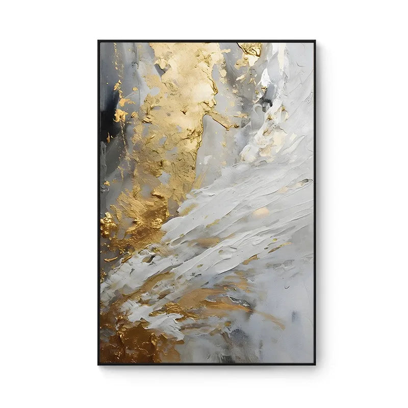 Aurum Flow — Hand-Painted Abstract Canvas