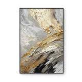 Aurum Flow — Hand-Painted Abstract Canvas