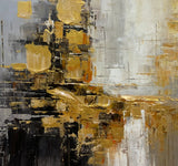 Aurum Flow — Hand-Painted Abstract Canvas