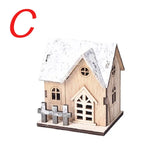 Christmas LED Wooden House – Light-Up Cabin Decoration for Home, Tree, or Table Display