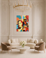 Original cubist painting by Von Rondon Art