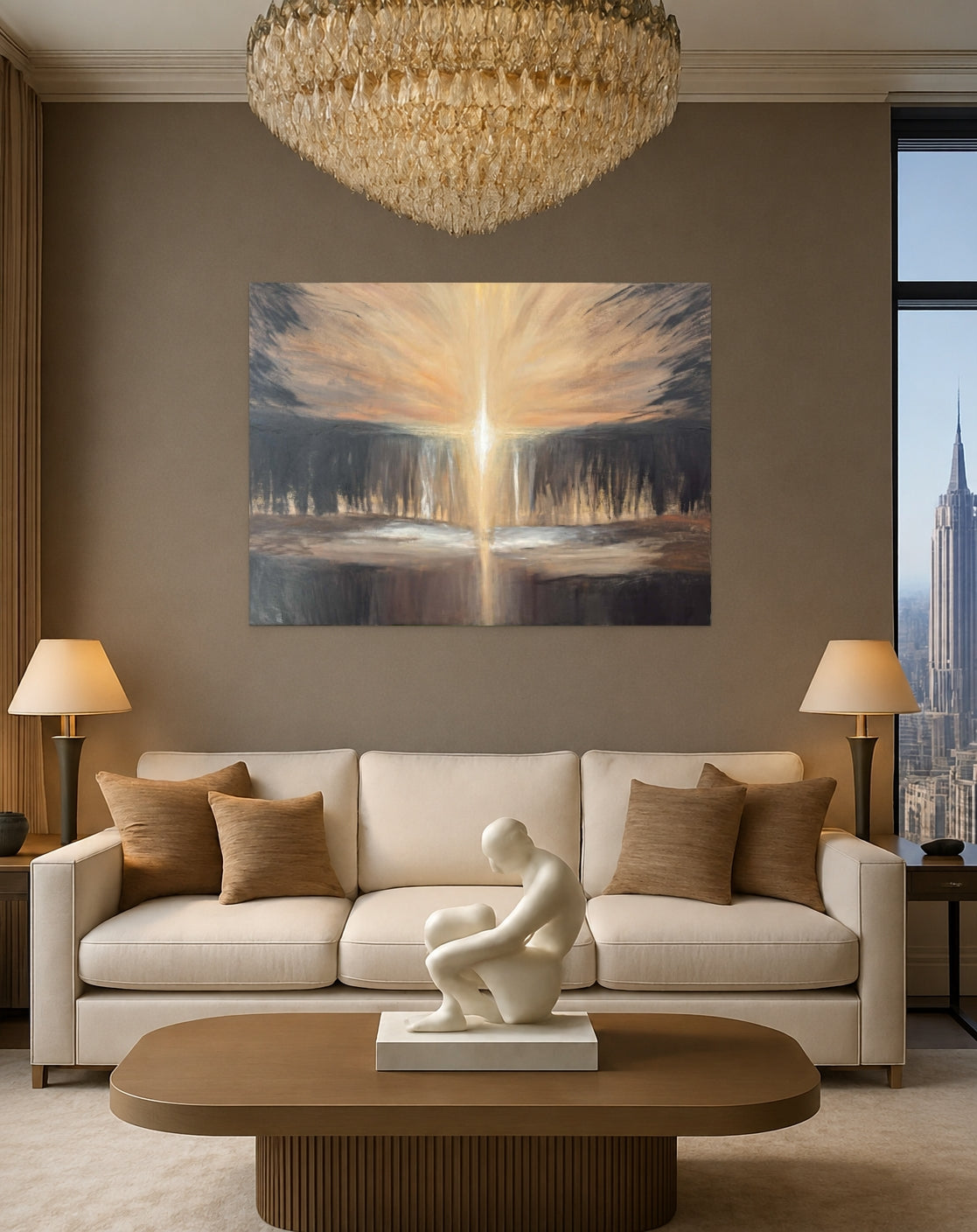 Original abstract painting by Von Rondon Art
