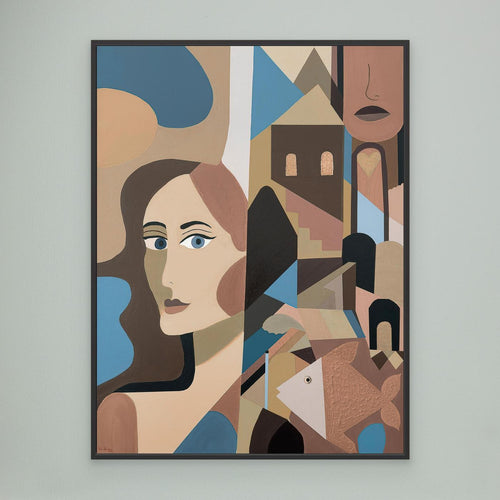 Annabeth Neutral Veil - Canvas Print