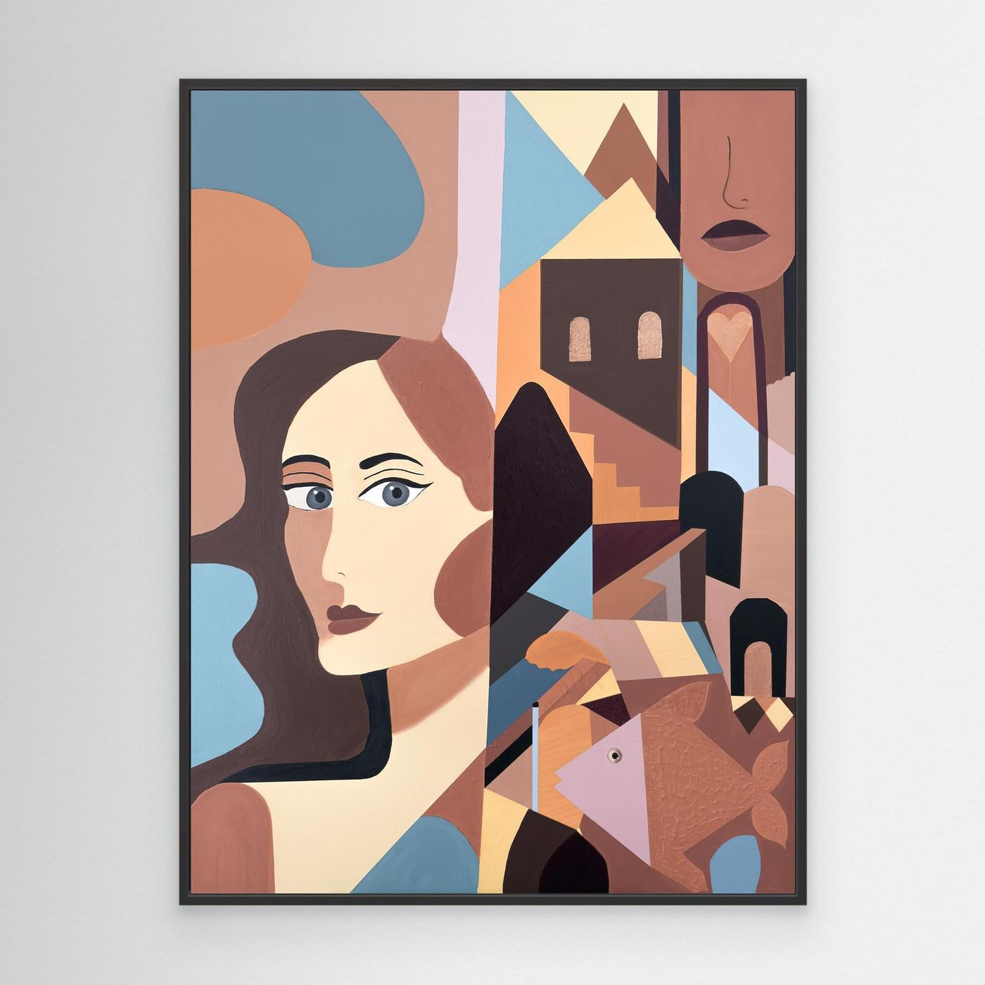Annabeth Neutral Veil - Canvas Print