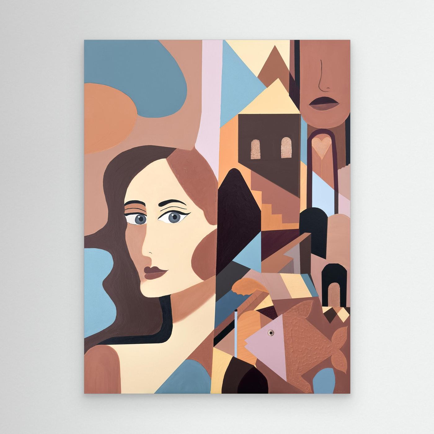 Annabeth Neutral Veil - Canvas Print