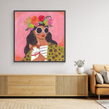 Bloom & Whiskers - Canvas Print