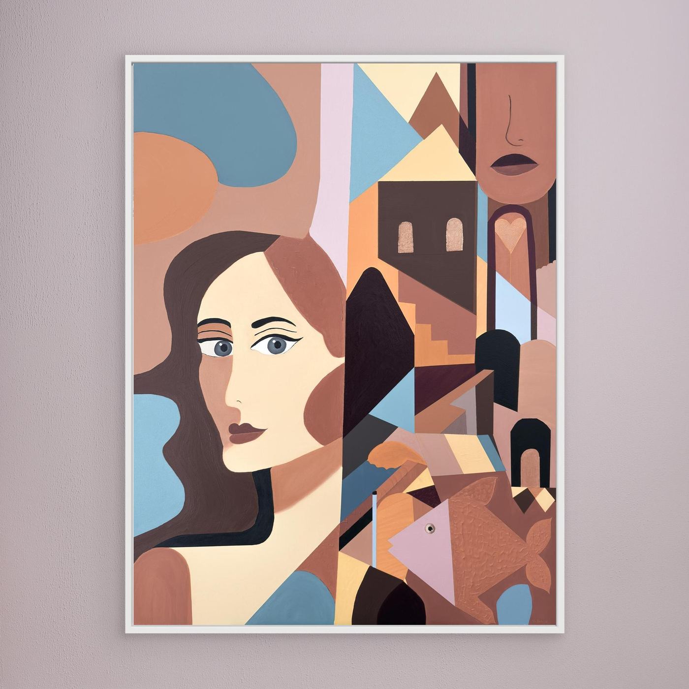 Annabeth Neutral Veil - Canvas Print