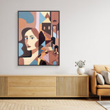 Annabeth Neutral Veil - Canvas Print