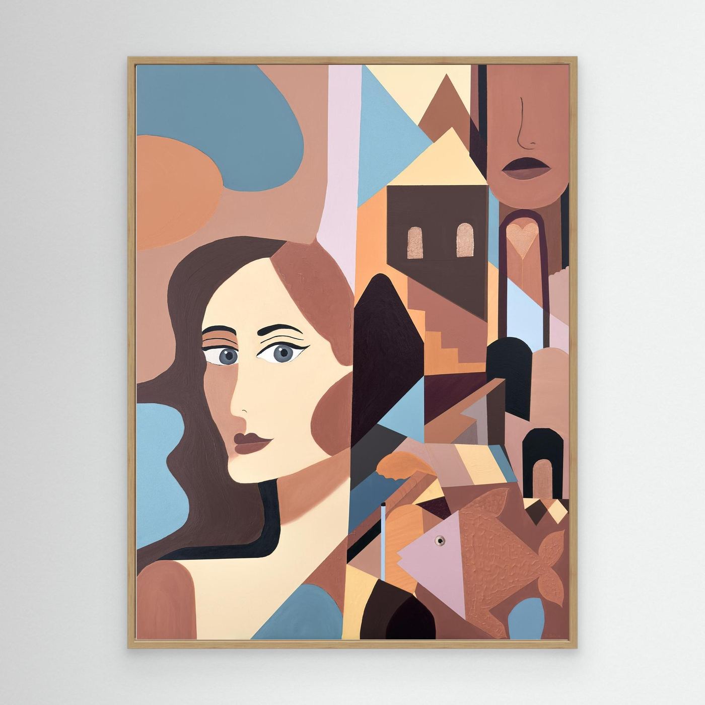Annabeth Neutral Veil - Canvas Print