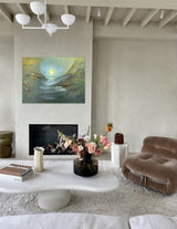 Original abstract forest painting by Von Rondon Art