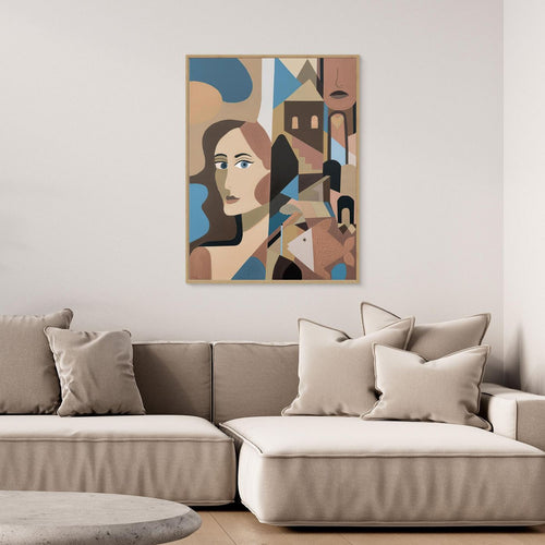 Annabeth Neutral Veil - Canvas Print